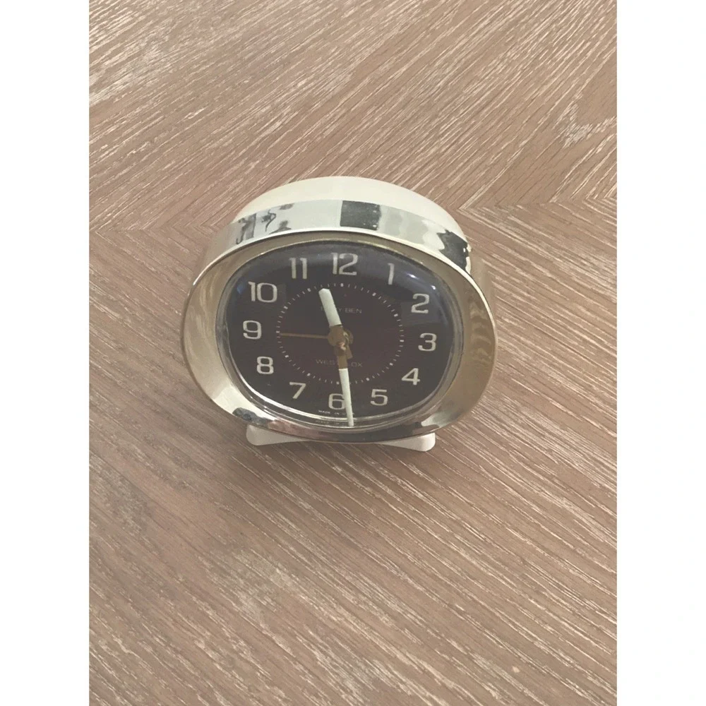 Vintage Westcox Baby Ben Windup Alarm Clock Luminous Hands and Numbers Working